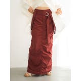 ボルドー | ポケットデザインギャザースカート | Ungrid