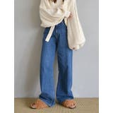 インディゴ | ハイウエストオーガニックコットンルーズデニム | Ungrid