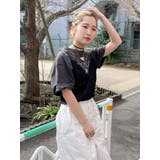 ブラック | レースコンビサテンキャミ | Ungrid