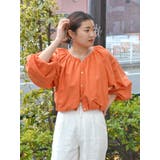 オレンジ | ボリュームショートブラウス | Ungrid