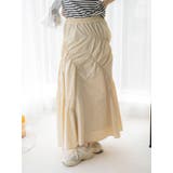 アイボリー | ランダムギャザースカート | Ungrid