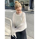アイボリー | ショートメッシュロングスリーブTee | Ungrid