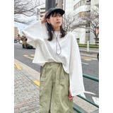 オフホワイト | オーガビッツコットンジップデザインロンTee | Ungrid