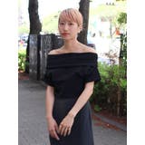 ブラック | オフショルギャザーTee | Ungrid