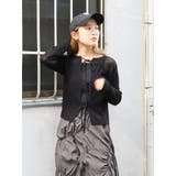 ブラック | 2Wayリボンニットカーデ | Ungrid