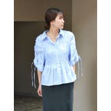 ギャザーデザインハーフスリーブシャツ | Ungrid | 詳細画像17