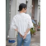 ギャザーデザインハーフスリーブシャツ | Ungrid | 詳細画像22