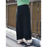 ブラック | アイライン楊柳スカート【SET UP着用可】 | Ungrid