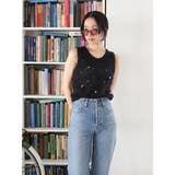 ブラック | ビジューニットベスト | Ungrid