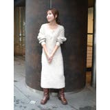 ベージュ | 2Wayスリットニットワンピ－ス | Ungrid