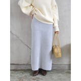 シルバー | ラメニットアイラインスカート | Ungrid