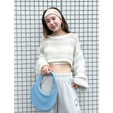 透かし編みボーダーショートニット | Ungrid | 詳細画像14 