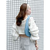 透かし編みボーダーショートニット | Ungrid | 詳細画像16 