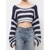 透かし編みボーダーショートニット | Ungrid | 詳細画像20 