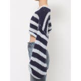 透かし編みボーダーショートニット | Ungrid | 詳細画像21 