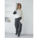 透かし編みボーダーショートニット | Ungrid | 詳細画像5 