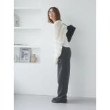 透かし編みボーダーショートニット | Ungrid | 詳細画像6 