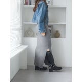 サイドスリットリブニットスカート | Ungrid | 詳細画像3