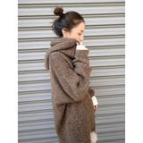 ブラウン | フードコンビメランジルーズニット | Ungrid