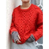 パッチワークケーブルルーズニット | Ungrid | 詳細画像12 