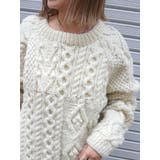 パッチワークケーブルルーズニット | Ungrid | 詳細画像18 