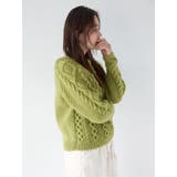 パッチワークケーブルルーズニット | Ungrid | 詳細画像5 