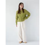 パッチワークケーブルルーズニット | Ungrid | 詳細画像7 