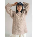 ビッグシルエットルーズケーブルニット | Ungrid | 詳細画像10