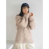 ビッグシルエットルーズケーブルニット | Ungrid | 詳細画像11