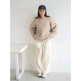 ビッグシルエットルーズケーブルニット | Ungrid | 詳細画像14