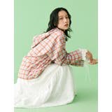 オレンジ | 【WEB限定】チェックアノラックパーカー | Ungrid