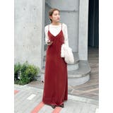 レッド | ベロアキャミワンピース | Ungrid