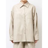 スリーブデザインフェイクレザーシャツ | Ungrid | 詳細画像46 