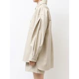 スリーブデザインフェイクレザーシャツ | Ungrid | 詳細画像47 