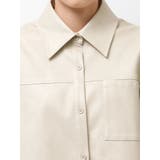 スリーブデザインフェイクレザーシャツ | Ungrid | 詳細画像49 