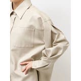 スリーブデザインフェイクレザーシャツ | Ungrid | 詳細画像50 