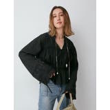 ブラック | カットワークレースコンビブラウス | Ungrid