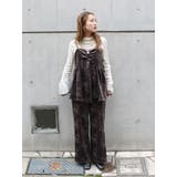 チャコールグレー | ベロア刺繍ラフパンツ | Ungrid