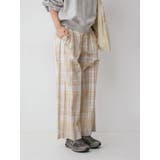 リネン混チェック柄パンツ | Ungrid | 詳細画像13 