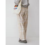 リネン混チェック柄パンツ | Ungrid | 詳細画像14 