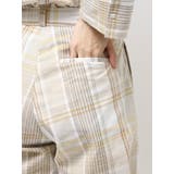 リネン混チェック柄パンツ | Ungrid | 詳細画像33 