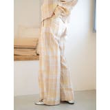 リネン混チェック柄パンツ | Ungrid | 詳細画像6 