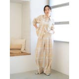 リネン混チェック柄パンツ | Ungrid | 詳細画像8 