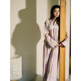 パープル | リネン混チェック柄パンツ | Ungrid