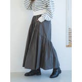 チャコールグレー | ギャザーデザインスカート | Ungrid