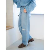 ヘムスリットクラッシュデザインデニム | Ungrid | 詳細画像5 