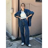 インディゴ | ハイウエストルーズストレートデニム | Ungrid