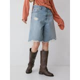 クラッシュデザインデニムハーフパンツ | Ungrid | 詳細画像8 