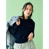 【WEB限定】エンブロイダリーコットン混スラブニット | Ungrid | 詳細画像4 