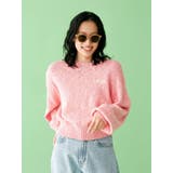 ピンク | 【WEB限定】エンブロイダリーコットン混スラブニット | Ungrid